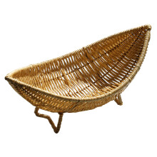 4St Rattan Mand Koffiekleur Voor Fruit, Snacks En Dagelijkse Opslag