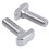 M8 Thread T-Slot Drop-in Stud Sliding Screw Bolt Silver Tone 10Pcs 2