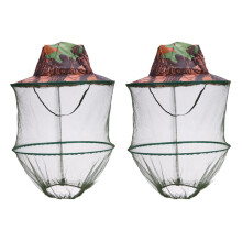 2X Cappello da Pesca Mimetico Ape Che Tiene Insetti Zanzariera Pre Protezione Cap Mesh Cap Pesca
