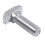 M8 Thread T-Slot Drop-in Stud Sliding Screw Bolt Silver Tone 10Pcs 6