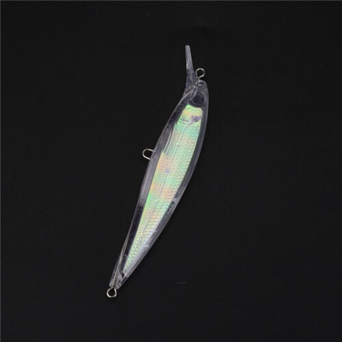 20 Stück Transparente Köder Leere Hart Köder 3D Unlackierte Angel Köder Körper Elritze Wobbler 1