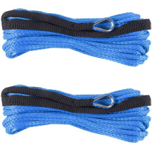 2pcs 3/16 Inch x 50 Inch 7700 LBs Synthetic Winch Cable Rope with Protection Sleeve for ATV UTV ()