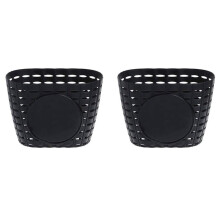 2X Kids Bicycle Basket, Children Plastic Front Handlebar Bike Basket for Storage, Black