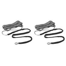 2Stück 3/16 Zoll x 50 Zoll 7700Lbs Synthetisches Windenleitungs Kabelseil mit Schutz Hülle für Atv Utv (Grau)