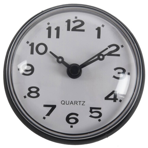 2X 7cm Waterproof Kitchen Bathroom Shower Clock Suction Cup Sucker Wall Black 1