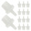 200Pcs White Pc Eyelash Glue Bottle Caps Precision Sealing Replacement 11