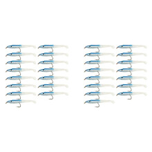 SUNMILE Fake Fishing Lure Sea Fishing Lure Bait with Hook Eel Bionic Bait 5cm/0.6G T Tail Soft Insect Simulation Bait 30Pcs