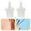 200Pcs White Pc Eyelash Glue Bottle Caps Precision Sealing Replacement 9