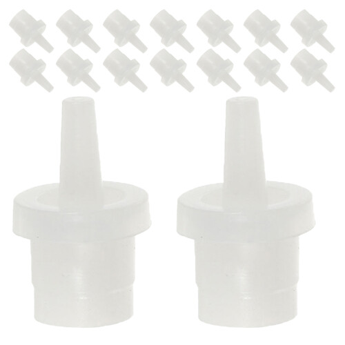 200Pcs White Pc Eyelash Glue Bottle Caps Precision Sealing Replacement
