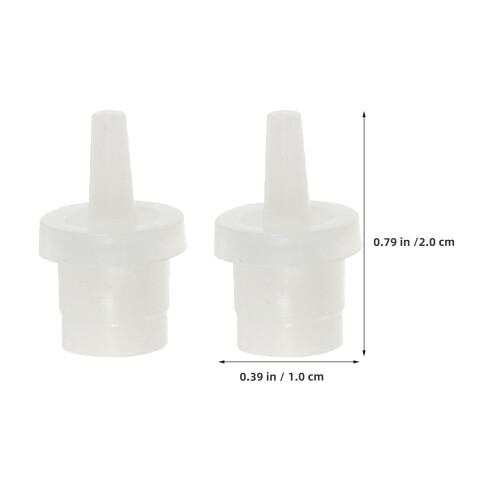 200Pcs White Pc Eyelash Glue Bottle Caps Precision Sealing Replacement 1