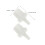 200Pcs White Pc Eyelash Glue Bottle Caps Precision Sealing Replacement 3