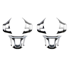 6 Pcs/Set Car Steering Wheel Decoration Cover Trim Sticker Fit for  2008 208 308 2014-2018 Bright Silver