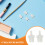 200Pcs White Pc Eyelash Glue Bottle Caps Precision Sealing Replacement 8