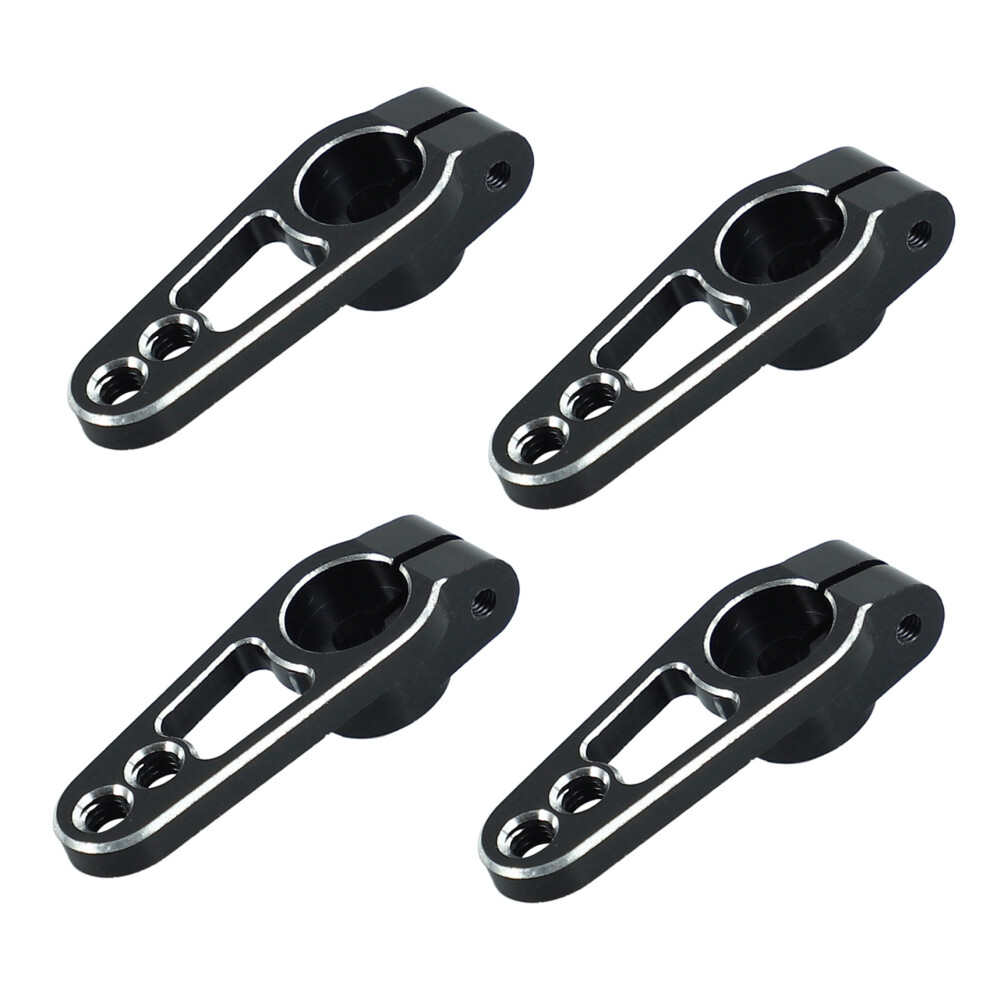 4Pcs Aluminum Alloy 25T 31Mm Steering Servo Arm Horn For Rc Car Crawler Parts, Black 6031636140277