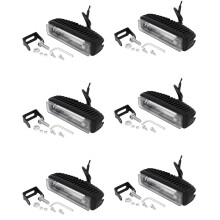 6X 4 Inch 30W Red  LED Forklift Truck Car Warning Lamp Safety Working Light Bar Warehouse Danger Area Light