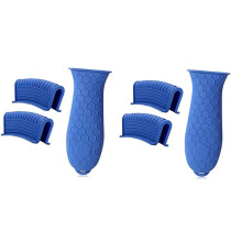 2X Soporte de Silicona para Manejar Caliente para Hierro Fundido, Paquete de 3 Fundas de Goma Antideslizantes para Sartén