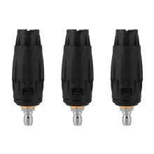 3X Adjustable Pressure Washer Nozzle Tips, Variable Spray Pattern, 1/4 Inch Quick Connect Plug, 3000 PSI