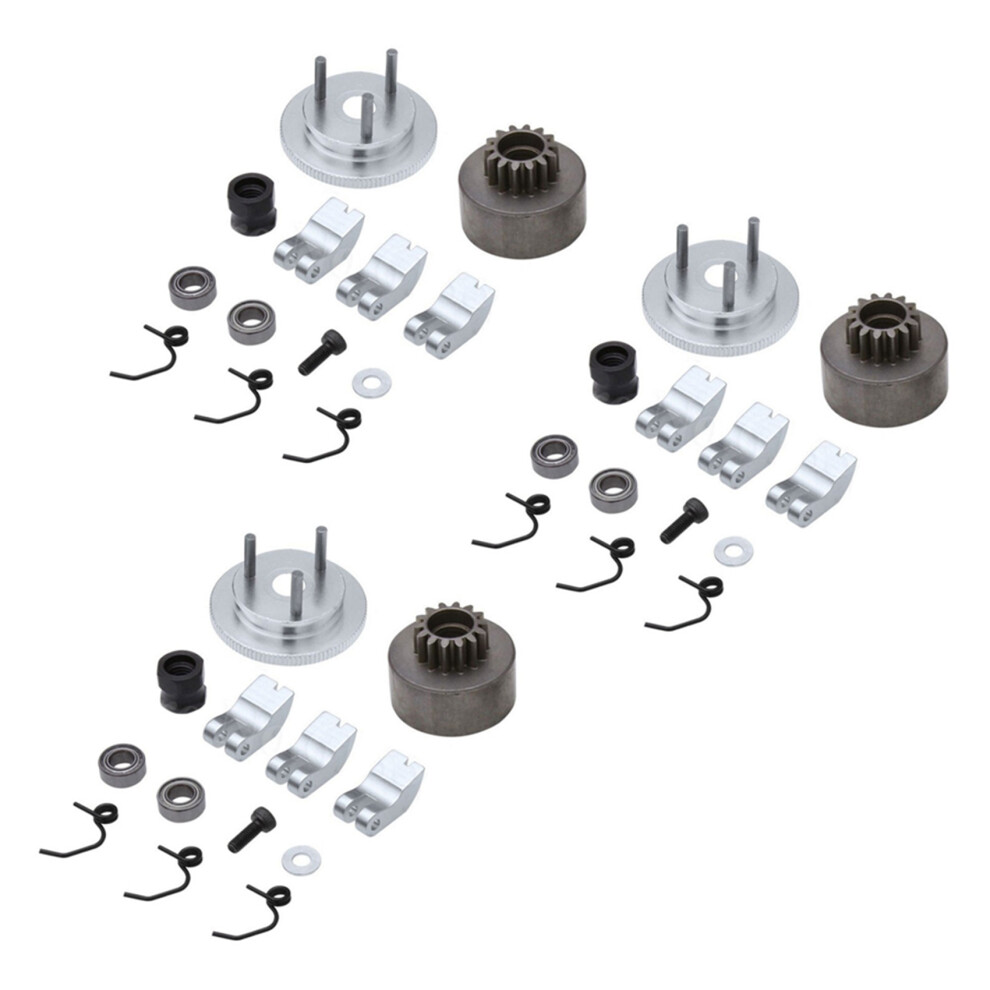 3X Rc Clutch Bell 14T Gear Bearing Clutch Shoes Springs Cone&Engine Nut Flywheel Assembly For Nitro Car Hpi Hsp 6033763744427