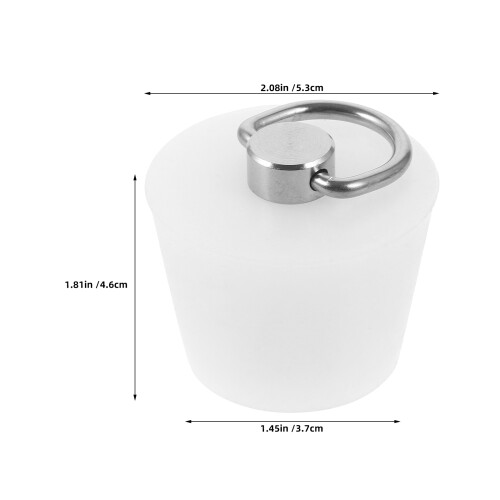 Tappo Scarico Bagno Bianco Resistente Per Lavandino 2