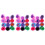 36Pz Sciarpe Giocoleria Performance in Chiffon Colorate 4