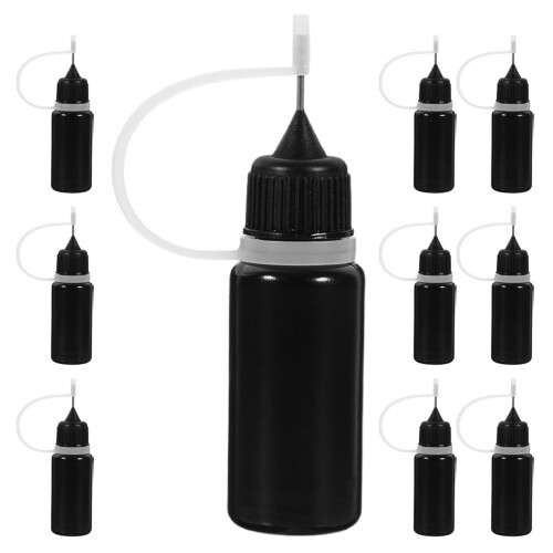 150Pz Flaconi Applicatori Neri in Con Tappo, Precisione Uv 2