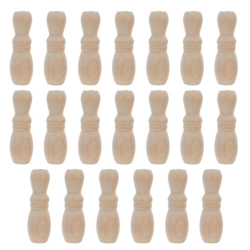 20Pz Pomelli Sospesi in Legno Per Tende E Persiane