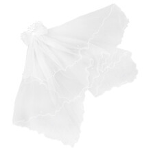 2Pz Fermaglio Bianco Con Fiocco, Decorazione Bambina