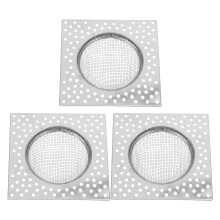 3Pz Scolapolvere Acciaio Inox Rete Filtrante Per Lavello Bagno Cucina