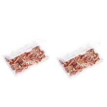 200 Sets Copper Rivets and Burrs Washers Leather Copper Rivet Fastener for Collars Leather DIY Supplies