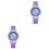 2Pz Orologi Polso Cartoon Viola Design Unico E Impermeabile 5