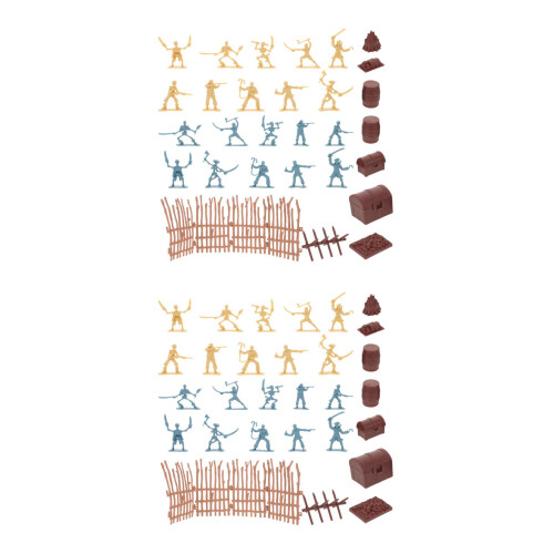 4Set Figurine E Pirati in Dettagliata Per Bambini 1