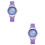 2Pz Orologi Polso Cartoon Viola Design Unico E Impermeabile 8