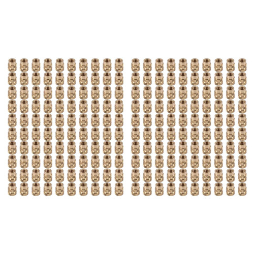 200Pcs M3 Thread Knurled Brass Threaded Heat Set Heat Resistant Insert Embedment Nut for 3D Printer
