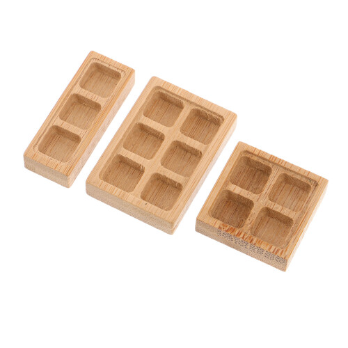 9Pz Piatti Miniatura Legno Per E Festa Case Bambole 1