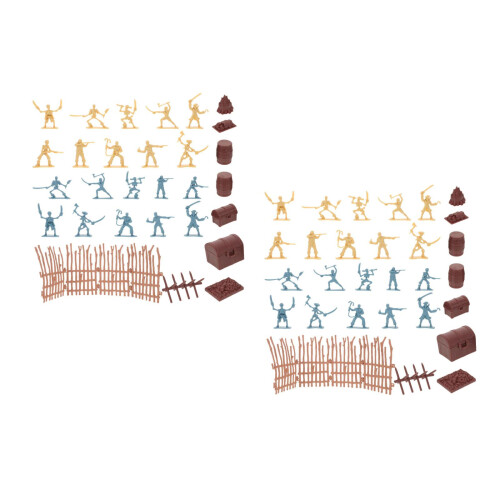 4Set Figurine E Pirati in Dettagliata Per Bambini 2