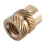 200Pcs M3 Thread Knurled Brass Threaded Heat Set Heat Resistant Insert Embedment Nut for 3D Printer 7