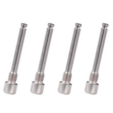 4X M4 Titanium Bolts for Bicycle Disc Brake Pad Threaded Pin Inserts Screw for XT R XT Hydraulic Disk Caliper-Titanium