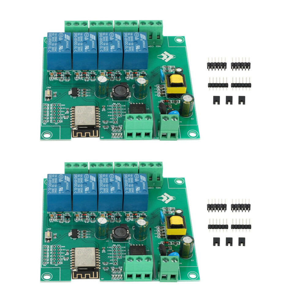 Photos - Printer Part 2X ESP8266 Wireless WIFI 4 Channel Relay Module ESP-12F Wifi Development Board for AC/ 5V/8-80V Power Supply