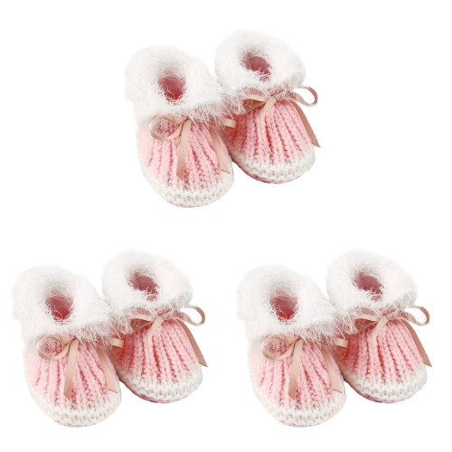3Paia Scarpe Prehobblers Rosa Per Calde E Facili Indossare 1