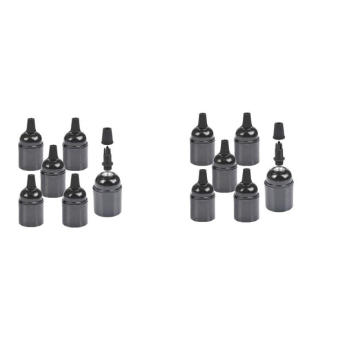 12-Pack Bakelite Lamp Holder E26/ E27 Light Socket Vintage Bulb Socket ES Screw Lampholder for Ceiling/Pendent/Floor