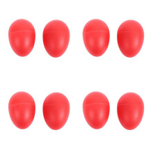 4 Paar Kunststoff Percussion Musical Ei Maracas Shaker Rot