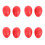 4 Pair Plastic Percussion Musical Egg Maracas Shakers Red 1