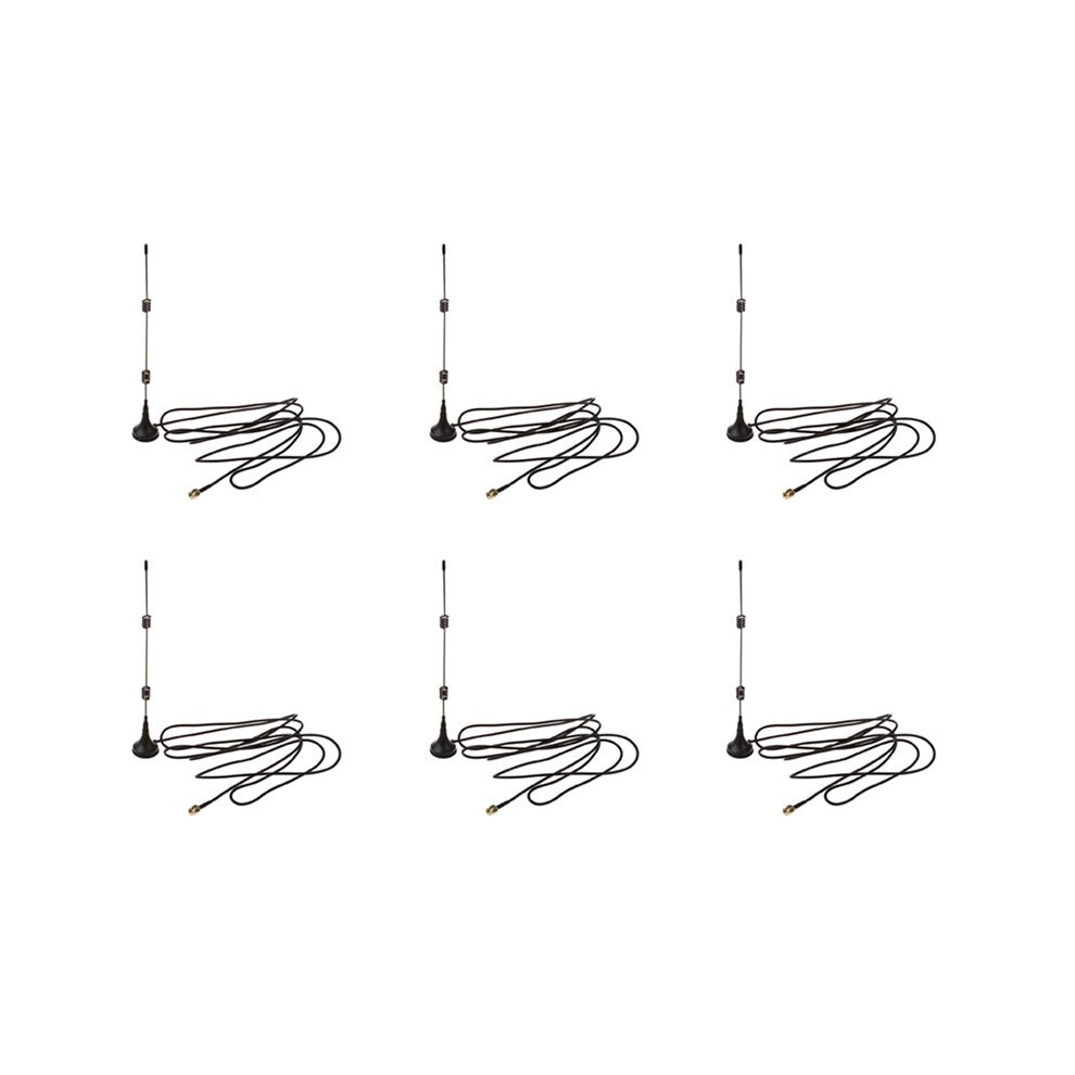 6X Wifi Antenna Booster 7Dbi 2.4Ghz For Wireless Lan Wlan Black 6031578677862