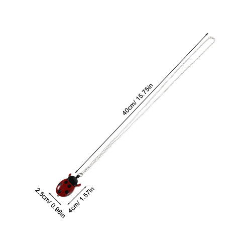 Ketting Met Rood Lieveheersbeestje Design 2