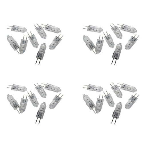12V 20W Halogen Bulb Warm White Light Lamp Bi-Pin Base 32 Pcs
