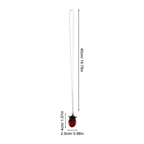 Ketting Met Rood Lieveheersbeestje Design 1