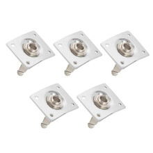 5X Cromato Piastra Quadrata E Uscita Jack per Chitarra Elettrica