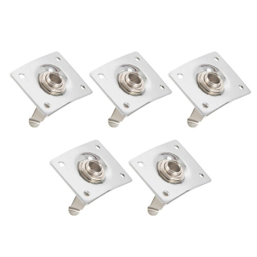 5X Chrome Plate Space E-Output Socket for Electric Guitar