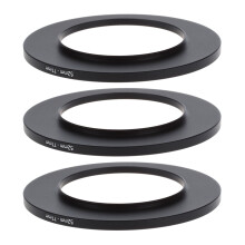 3pcs 52mm-77mm 52-77 Metal Step Filter Ring Adapter for Camera