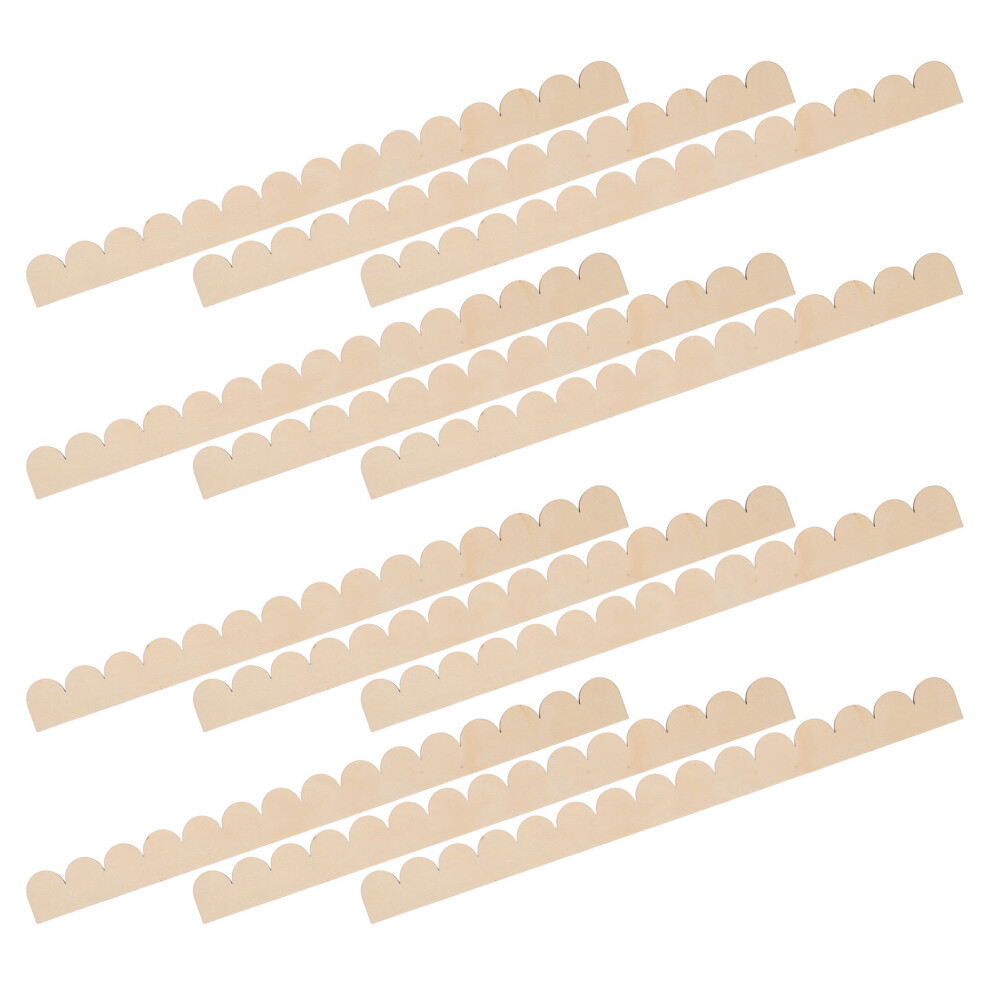 72Pcs Khaki Wood Scalloped Trim For Diy Cabinet Door And Wall Molding 3602975765082